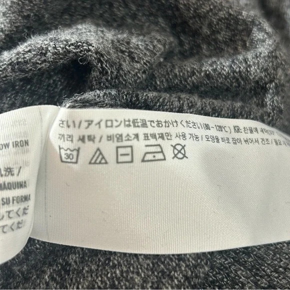 Hollister Crewneck Sweater Men's Black Gray Marbled Size Large Fall - Picture 4 of 7